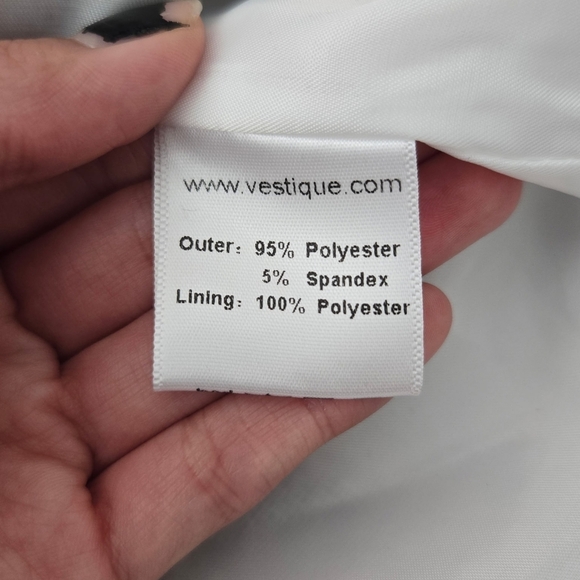 Vestique Chic Plaid Double-Breasted Mistletoe Blazer. Size xsmall. New. - Picture 6 of 7